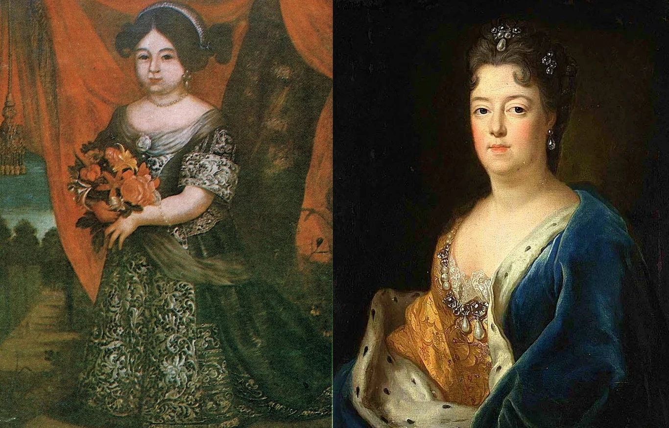 Teresa Kunegunda Sobieska - w dzieciństwie i dorosła. Dzieła autorstwa nieznanych malarzy