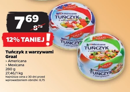 Graal Americana Tuńczyk z warzywami 280 g