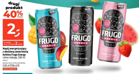 FRUGO Wild Punch Gold Energy Gazowany napój energetyzujący 330 ml