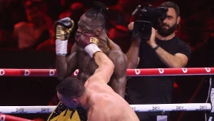 Deontay Wilder (przodem) i Joseph Parker