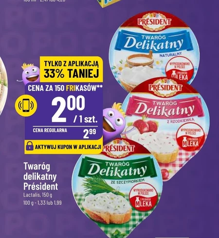Président Twaróg Delikatny naturalny 150 g