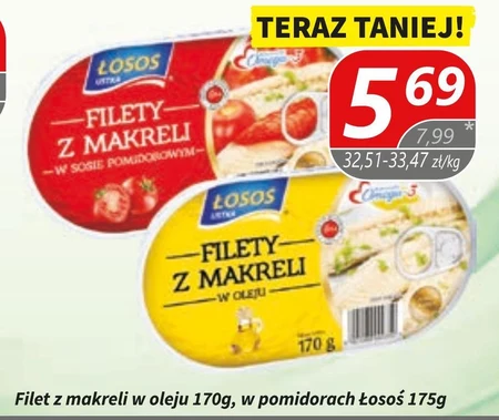 Łosoś Ustka Filety z makreli w sosie pomidorowym 175 g