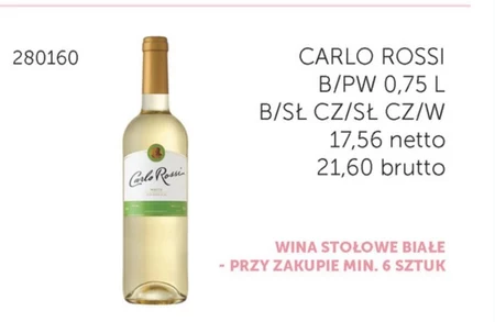 Carlo Rossi California White Wino białe półwytrawne kalifornijskie 750 ml