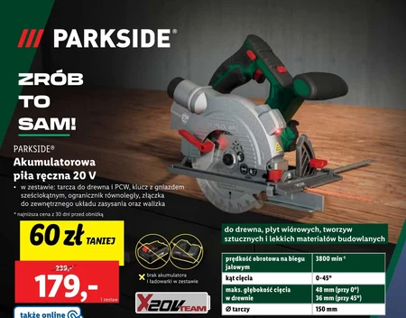 Akumulatorowa piła ręczna Parkside