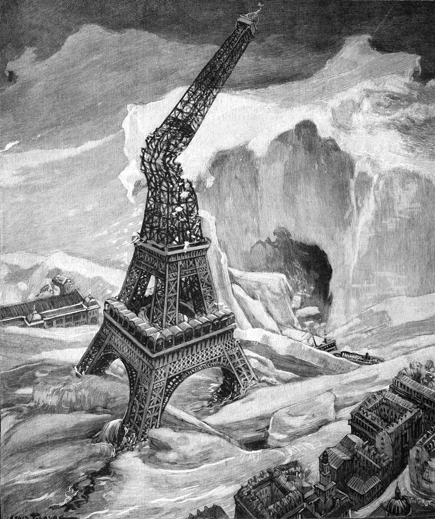 Apokaliptyczna wizja epoki lodowcowej na rycinie z 1902 roku