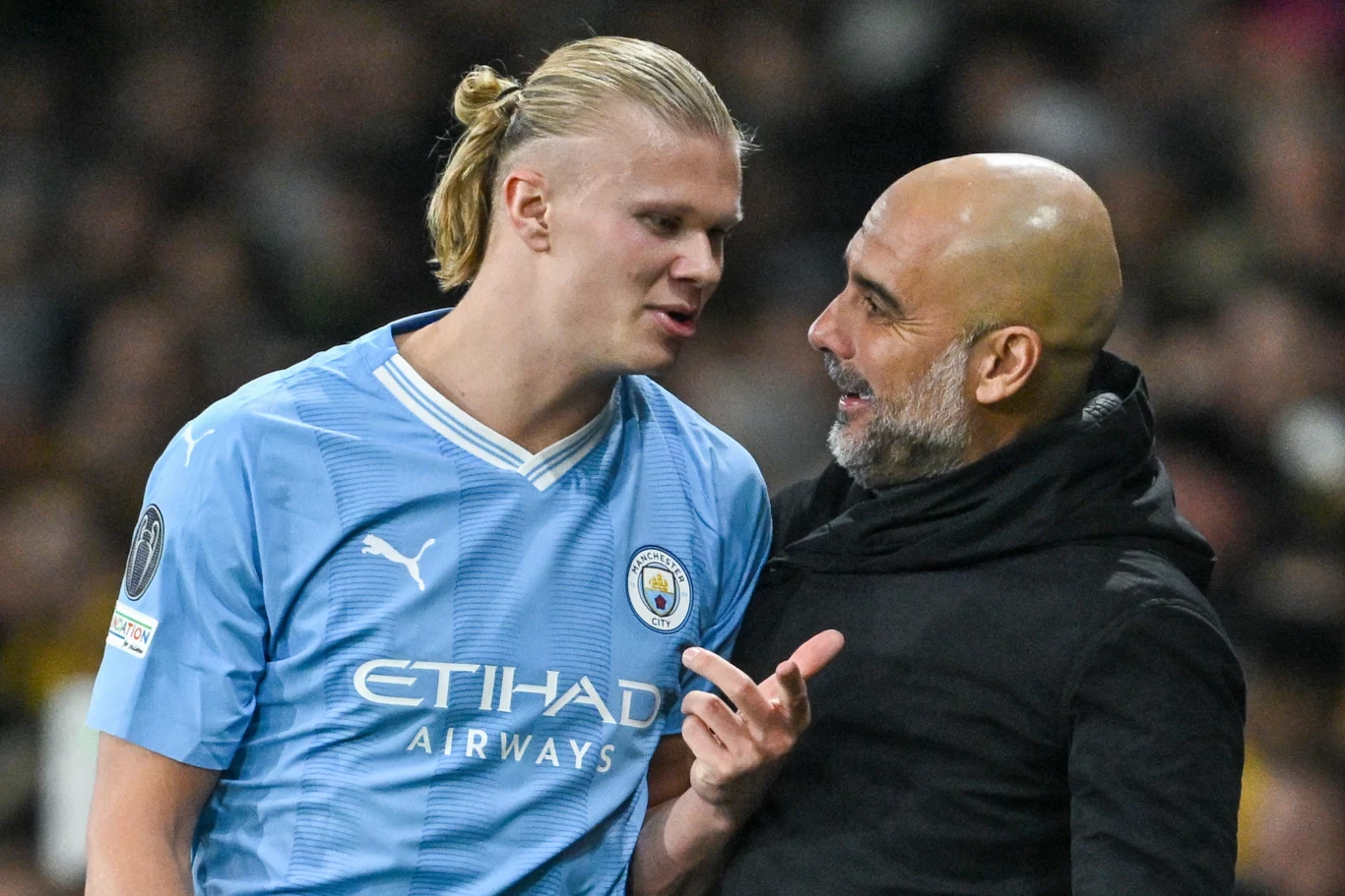 Erling Haaland i Josep Guardiola