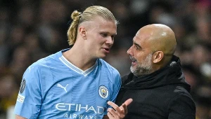 Erling Haaland i Josep Guardiola