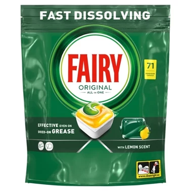 Fairy Original Cytryna Kapsułki do zmywarki All In One, 71 tabletek - 0