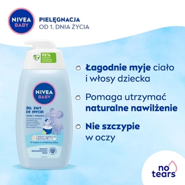 Nivea Baby Żel 2w1 do mycia ciała i włosów 500ml - 1