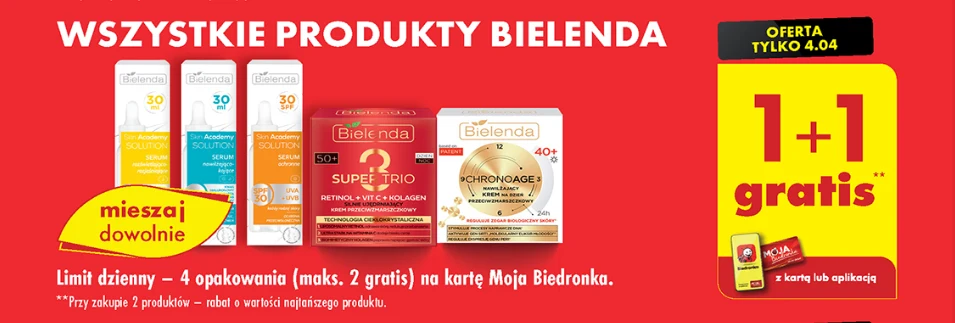 Kosmetyki Bielenda za darmo w Biedronce! Kosmetyki Bielenda za darmo w Biedronce!