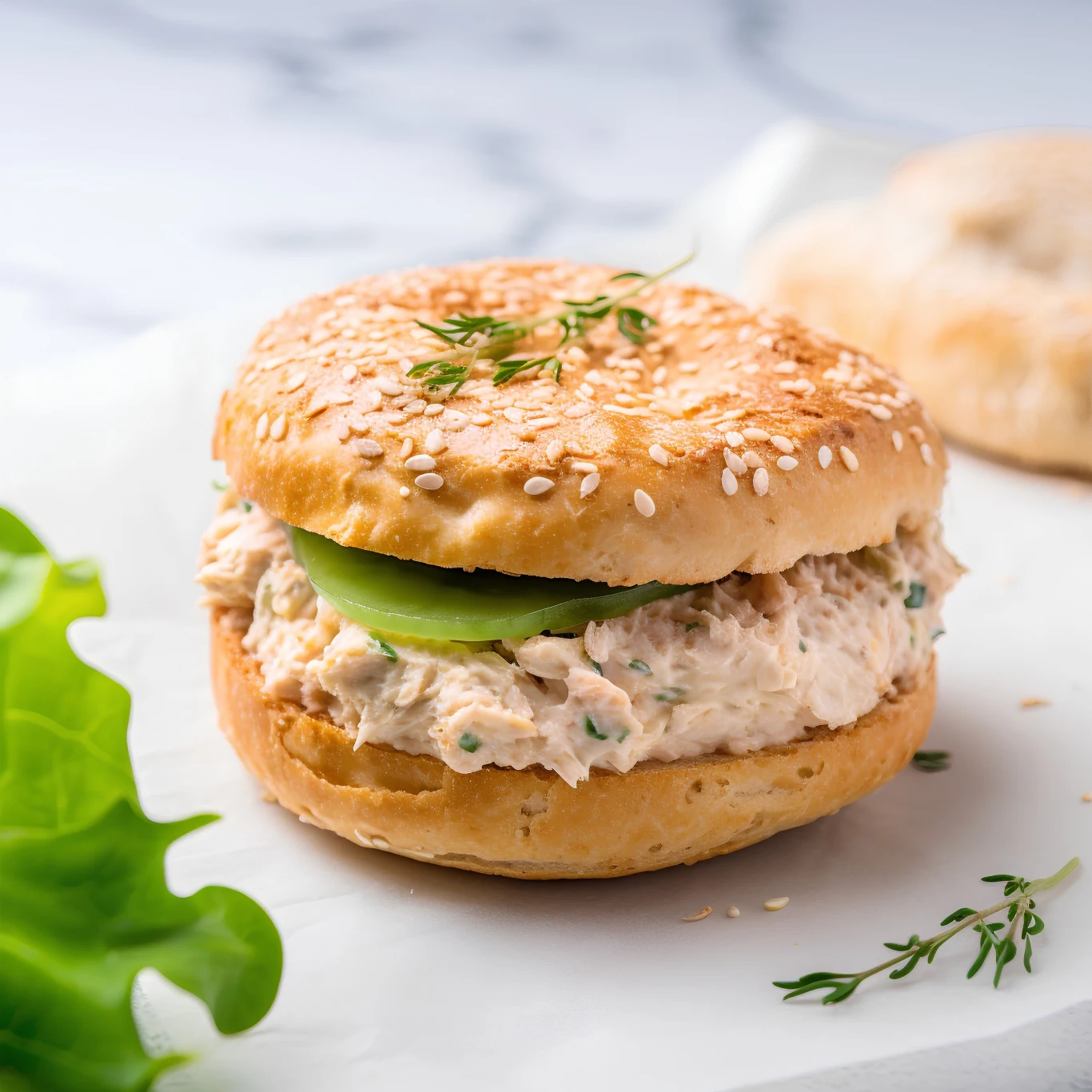 Burger z tuńczykiem - zdjęcie ilustracyjne