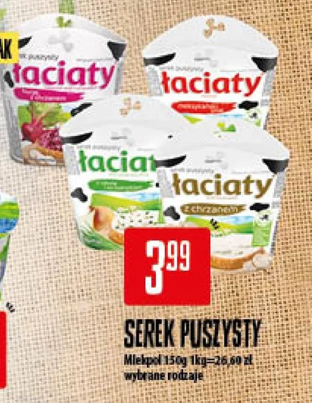 Łaciaty Serek puszysty burak z chrzanem 150 g