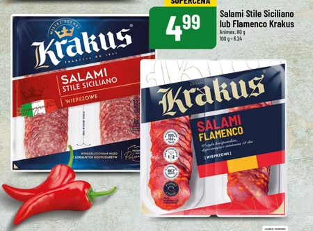 Krakus Salami Flamenco wieprzowe 80 g (2 x 40 g)
