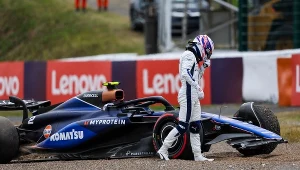 Logan Sargeant po wypadku w pierwszym treningu przed GP Japonii