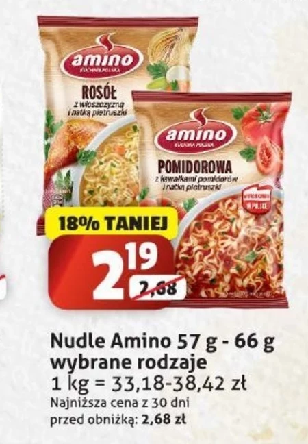 Amino Zupa błyskawiczna pomidorowa z kawałkami pomidorów i natką pietruszki 61 g