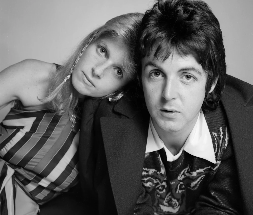 Paul i Linda McCartney'owie w czasie prac nad albumem "Band On The Run"