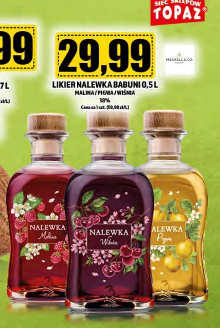 Nalewka Babuni Likier wiśnia 500 ml