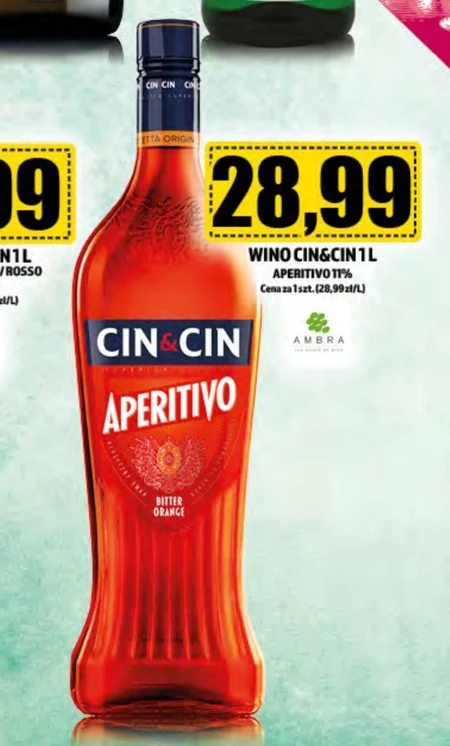 Cin&Cin Aperitivo Bitter Orange Napój alkoholowy 1,0 l