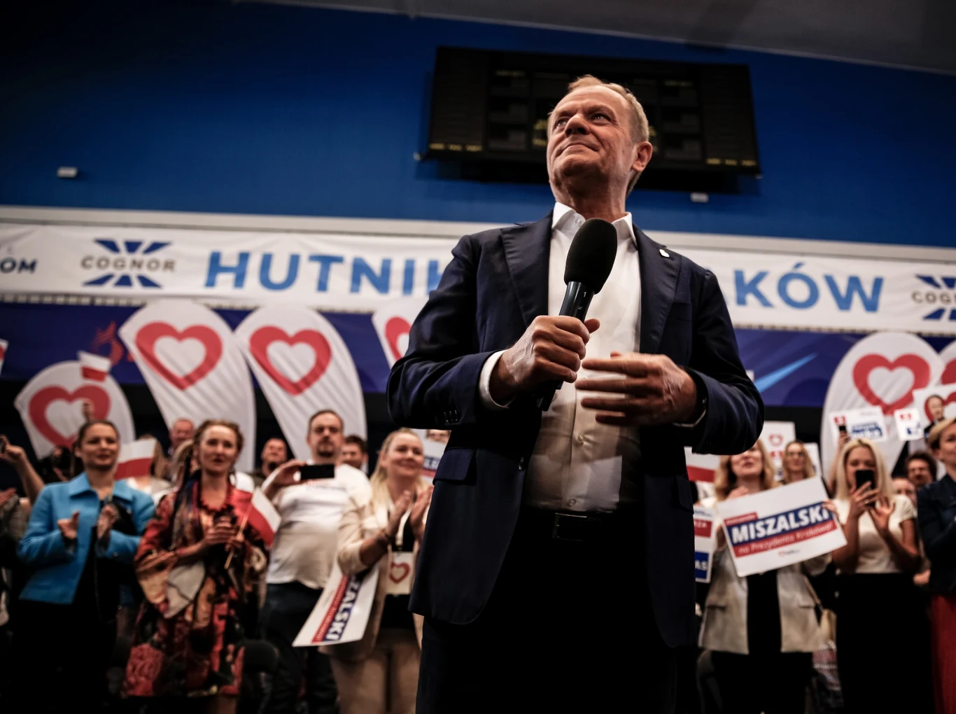 Wybory samorządowe 2024. Donald Tusk podczas wiecu w Krakowie Wybory samorządowe 2024. Donald Tusk podczas wiecu w Krakowie