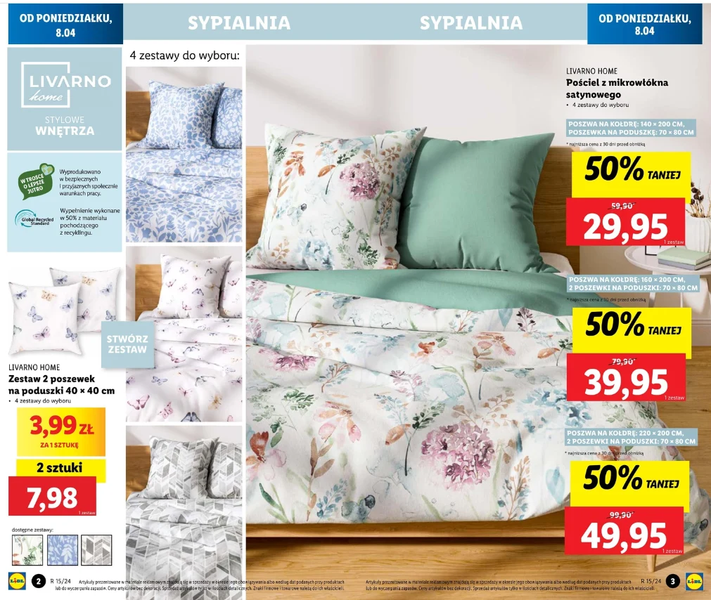 Pościel w atrakcyjnych cenach w Lidlu! 