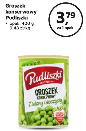 Groszek konserwowy Pudliszki niska cena