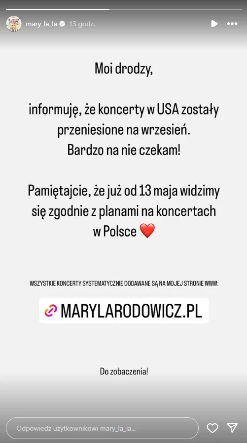 Maryla Rodowicz zabrała głos po wyjściu ze szpitala. Zdradziła, co z koncertami