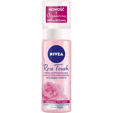Nivea Rose Touch Pianka oczyszczająca do twarzy z organiczną wodą różaną 150 ml - 2