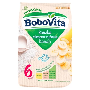 BoboVita Kaszka mleczno-ryżowa banan po 6 miesiącu 230 g - 0