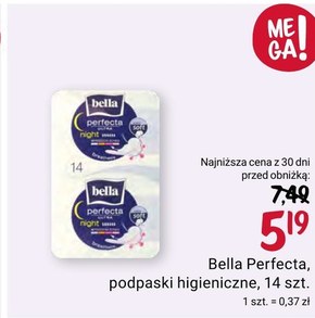 Bella Perfecta Ultra Night Extra Soft Podpaski higieniczne 14 sztuk niska cena