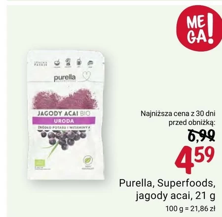 Purella Superfoods Jagody acai bio 21 g
