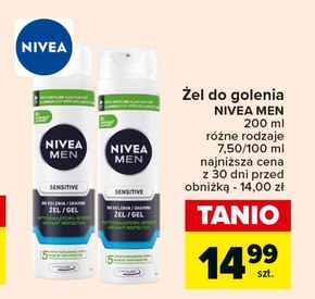 NIVEA MEN Sensitive Żel do golenia 200 ml niska cena