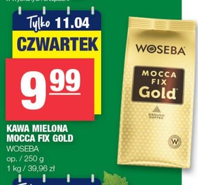 Woseba Mocca Fix Gold Kawa palona ziarnista 250 g niska cena
