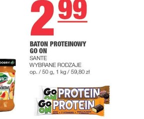 Sante Go On Protein Baton kakaowy w czekoladzie 50 g niska cena