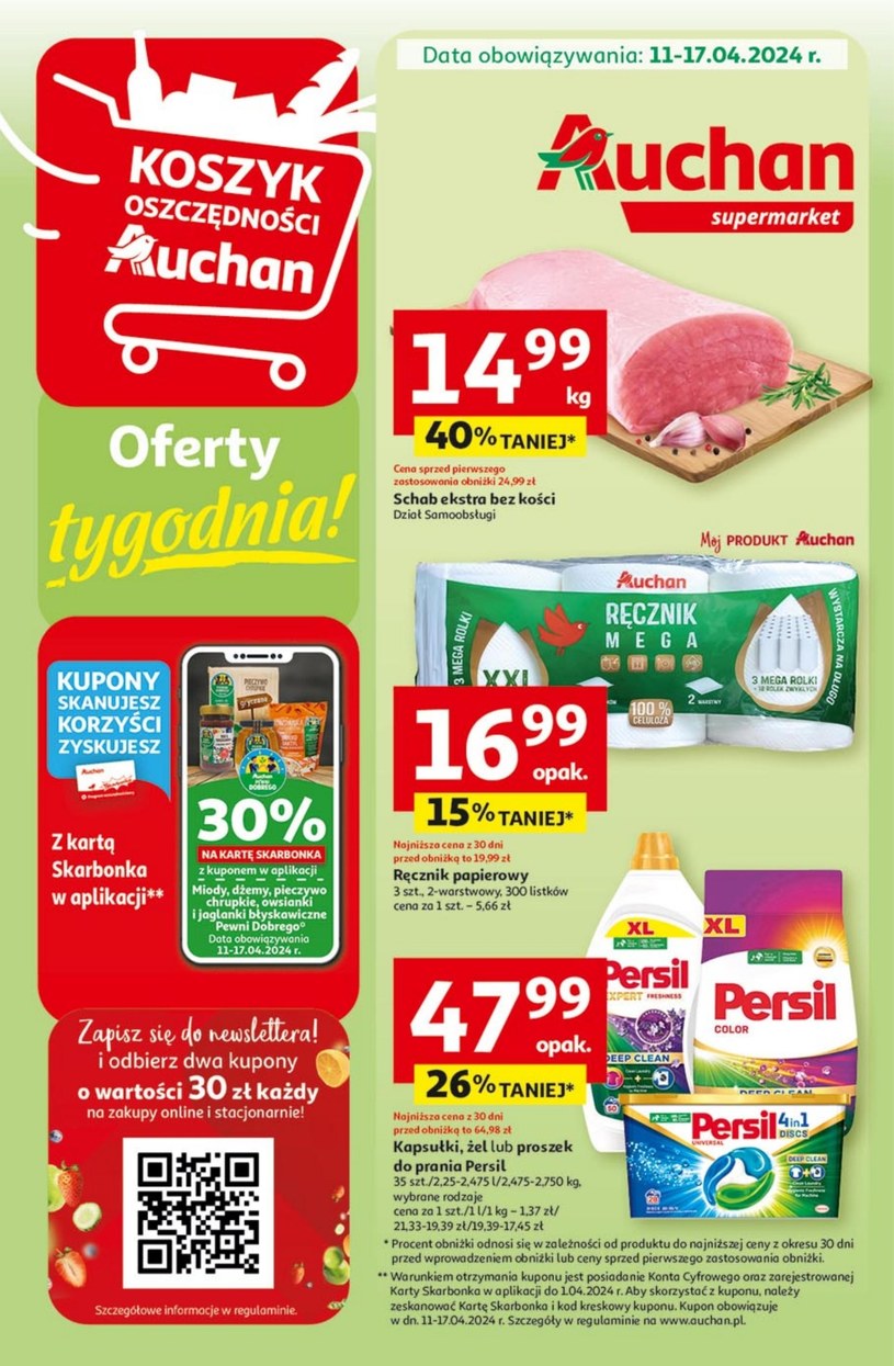 Gazetka promocyjna Auchan Supermarket - ważna od 11. 04. 2024 do 17. 04. 2024