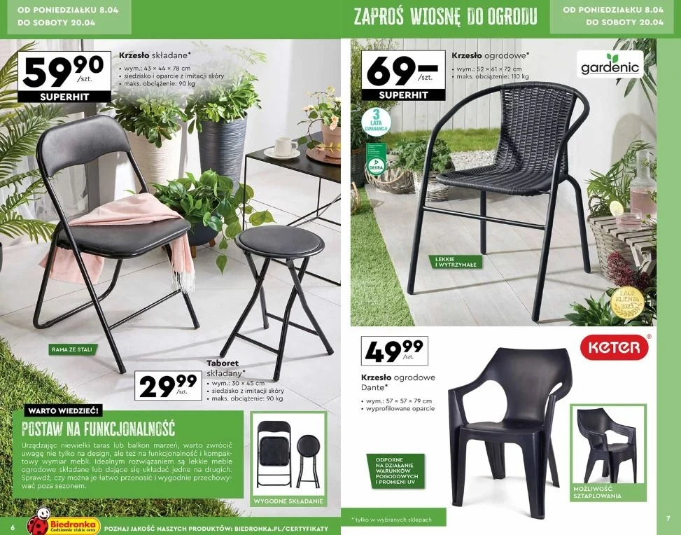 Biedronka oferuje meble na balkon!