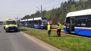 Zderzenie dwóch tramwajów na ulicy Akademickiej w Bydgoszczy