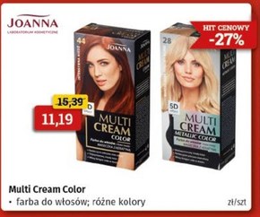 Joanna Multi Cream Color Farba do włosów intensywna miedź 44 niska cena