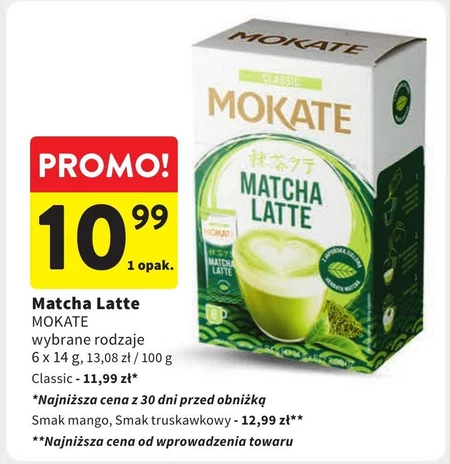 Mokate Matcha Latte Classic Napój w proszku 84 g (6 x 14 g)