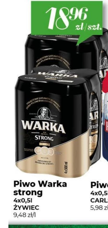 Warka Strong Piwo jasne 4 x 500 ml