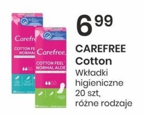 Carefree Cotton Feel Normal Wkładki higieniczne zapach aloesowy 20 sztuk niska cena