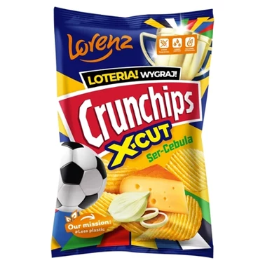 Crunchips X-Cut Chipsy ziemniaczane o smaku ser-cebula 140 g - 0