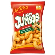 Lorenz Curly Jumbos Chrupki kukurydziane ze świeżo zmielonymi orzeszkami ziemnymi 100 g