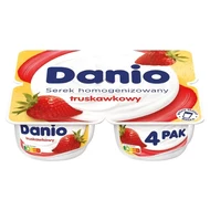 Danio Serek homogenizowany truskawkowy 520 g (4 x 130 g)