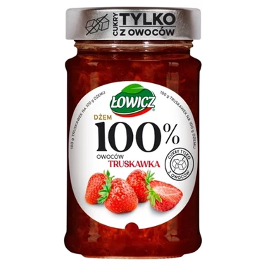 Łowicz Dżem 100 % owoców truskawka 210 g - 0