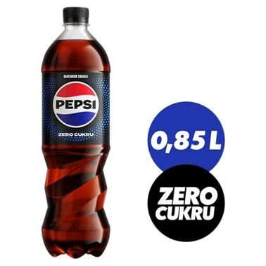 Pepsi-Cola Zero cukru Napój gazowany 0,85 l - 0