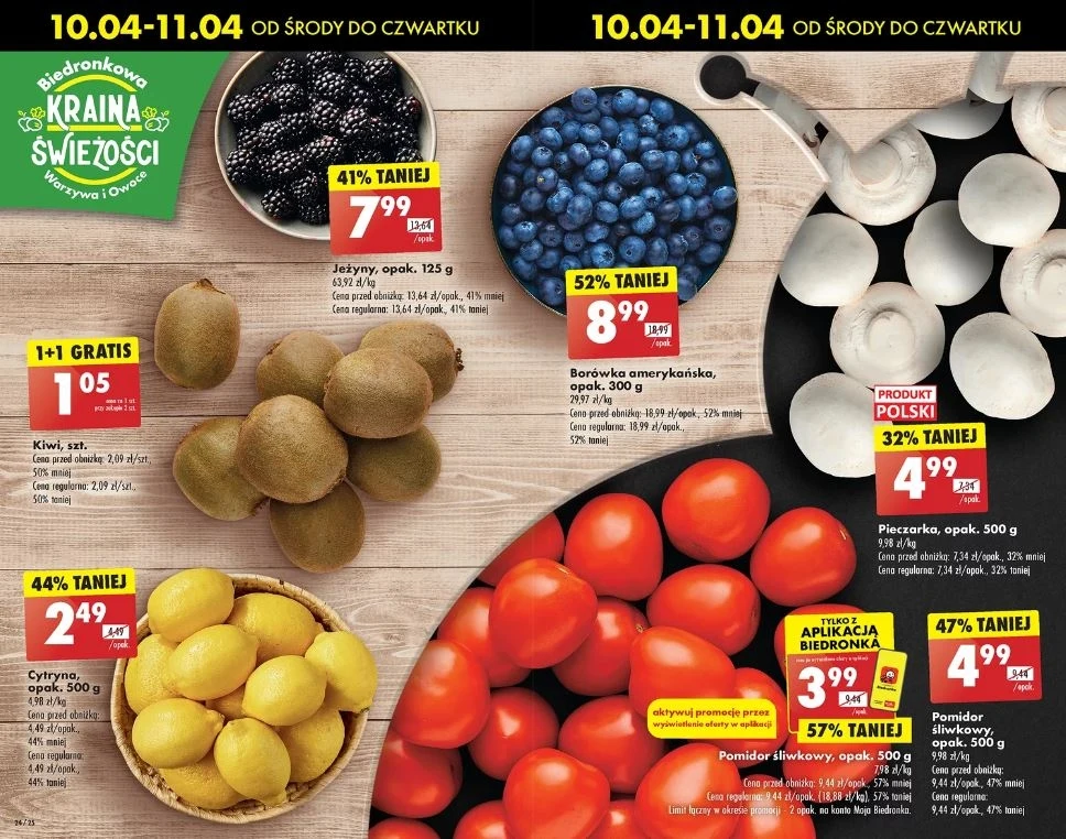 Biedronka oferuje promocje na owoce!