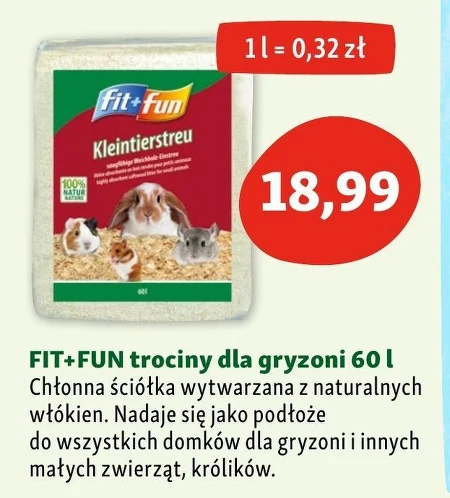 Trociny dla gryzonia Fit+Fun