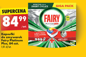 Fairy Platinum Plus Cytryna Tabletki do zmywarki All In One, 84 tabletek niska cena