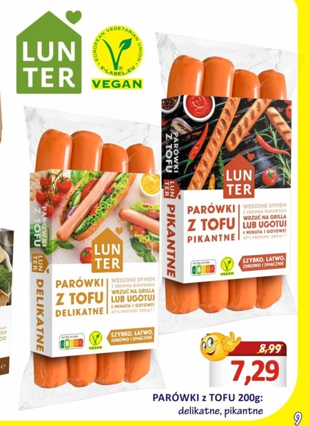 Lunter Parówki z tofu delikatne 200 g