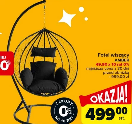 Fotel wiszący Amber